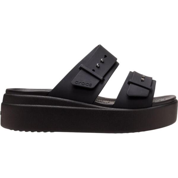 

Шлёпанцы женские Crocs Brooklyn Buckle Low Wedge 207431-001 38-39 (W8 US) черные