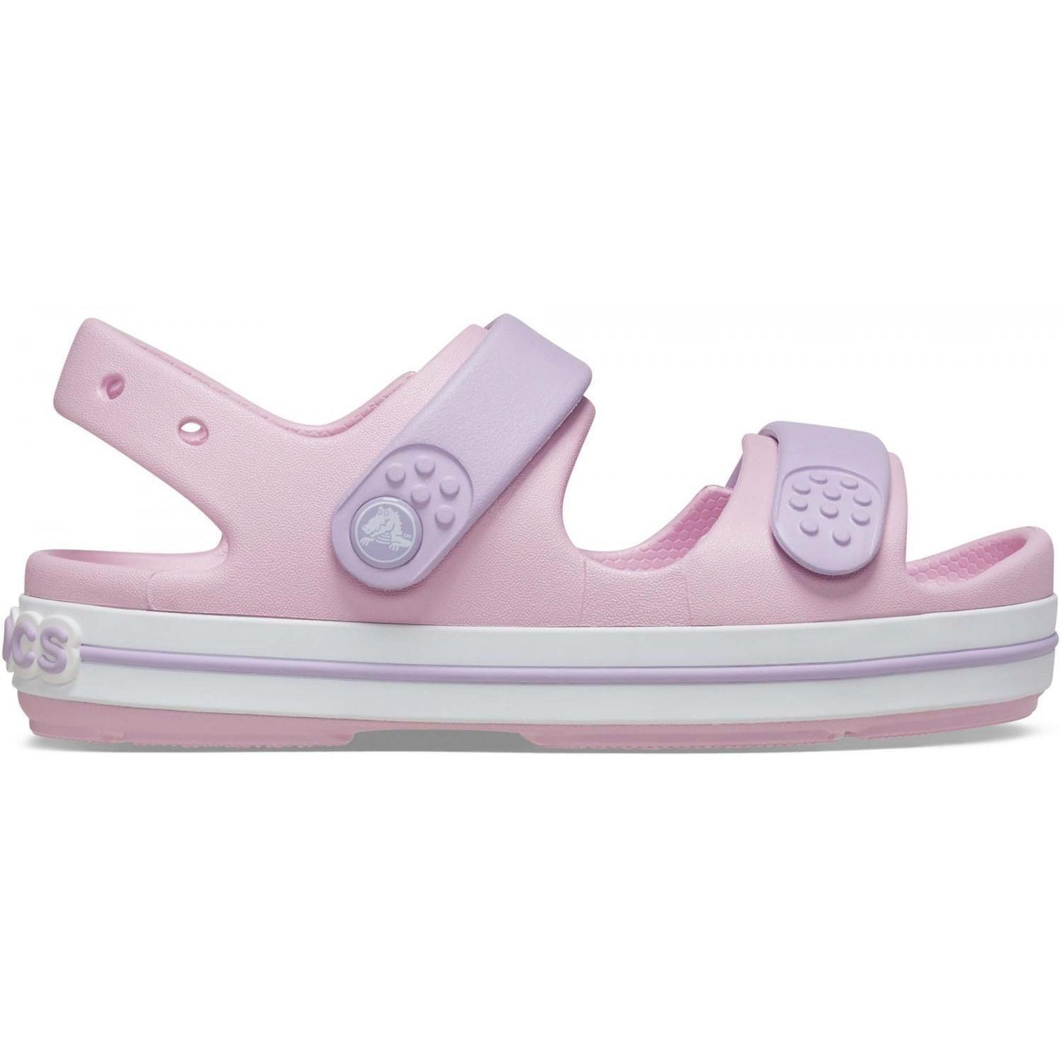 Сандалии для девочек Crocs Crocband Cruiser Sandal T Sdt 209424-84I 25-26 (C9 US) розовые фото