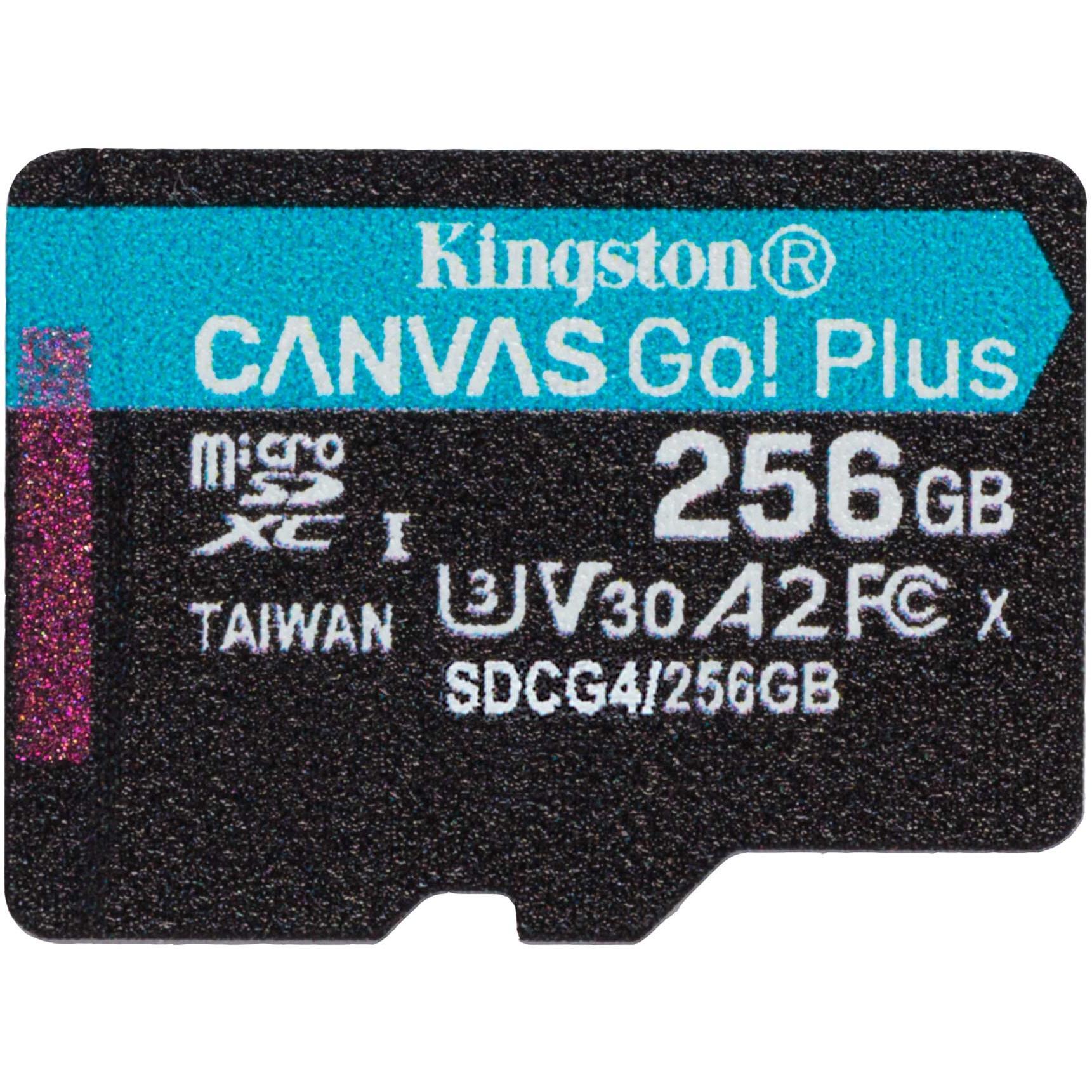 Карта памяти Kingston microSD 256GB C10 UHS-I U3 A2 V30 R200/W160MB/s (SDCG4/256GBSP) фото 1