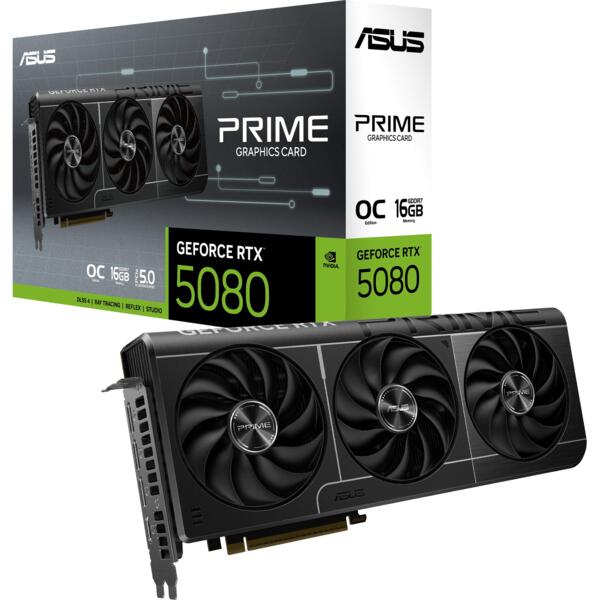 

Видеокарта ASUS GeForce RTX 5080 16GB GDDR7 OC PRIME (90YV0LX0-M0NA00)