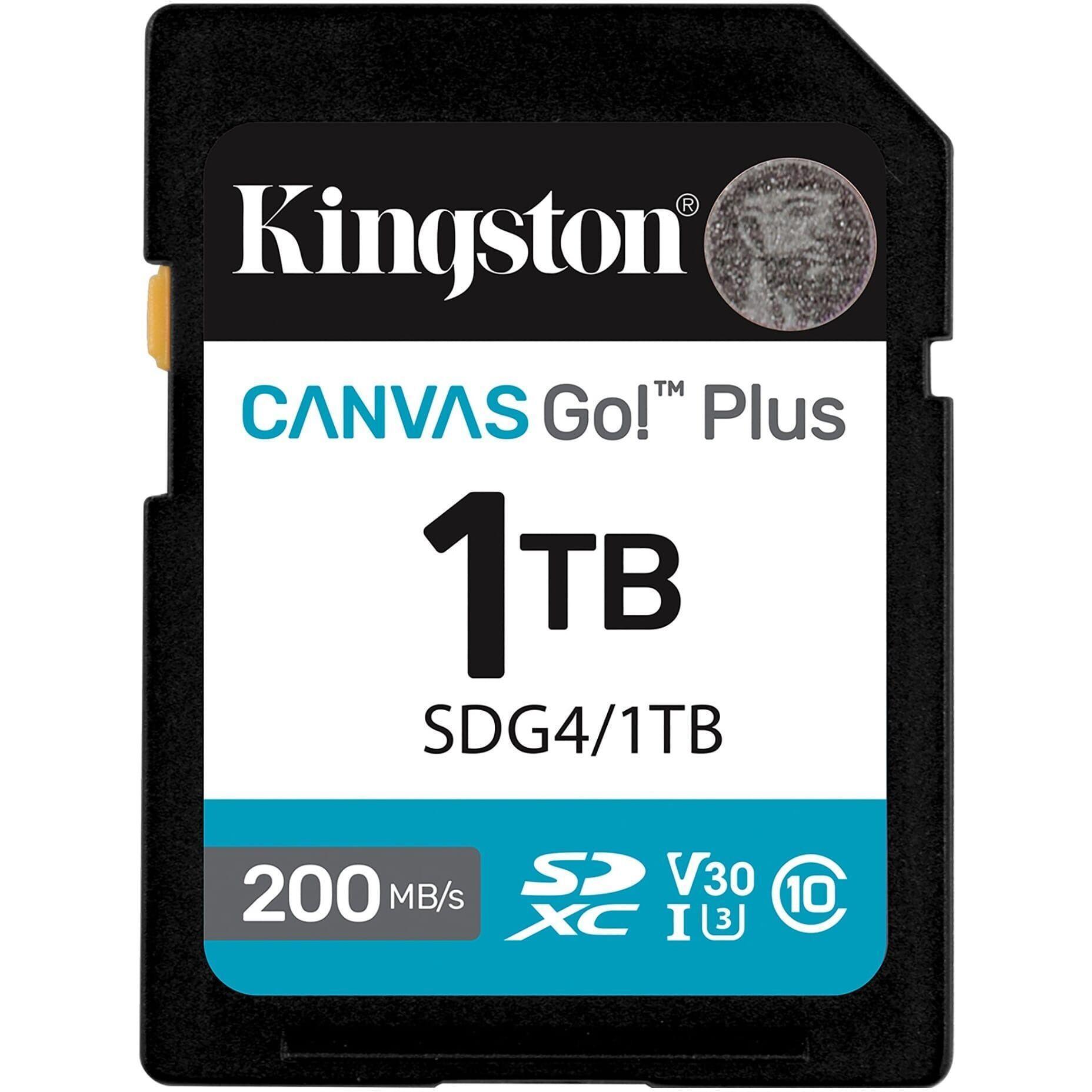 Карта пам'яті Kingston SD 1TB C10 UHS-I U3 V30 R200/W160MB/s (SDG4/1TB)фото1