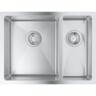 Мийка кухонна Grohe K700U, прямокут., без крила, 595х450х200мм, чаша - 2, врізна, нерж. сталь