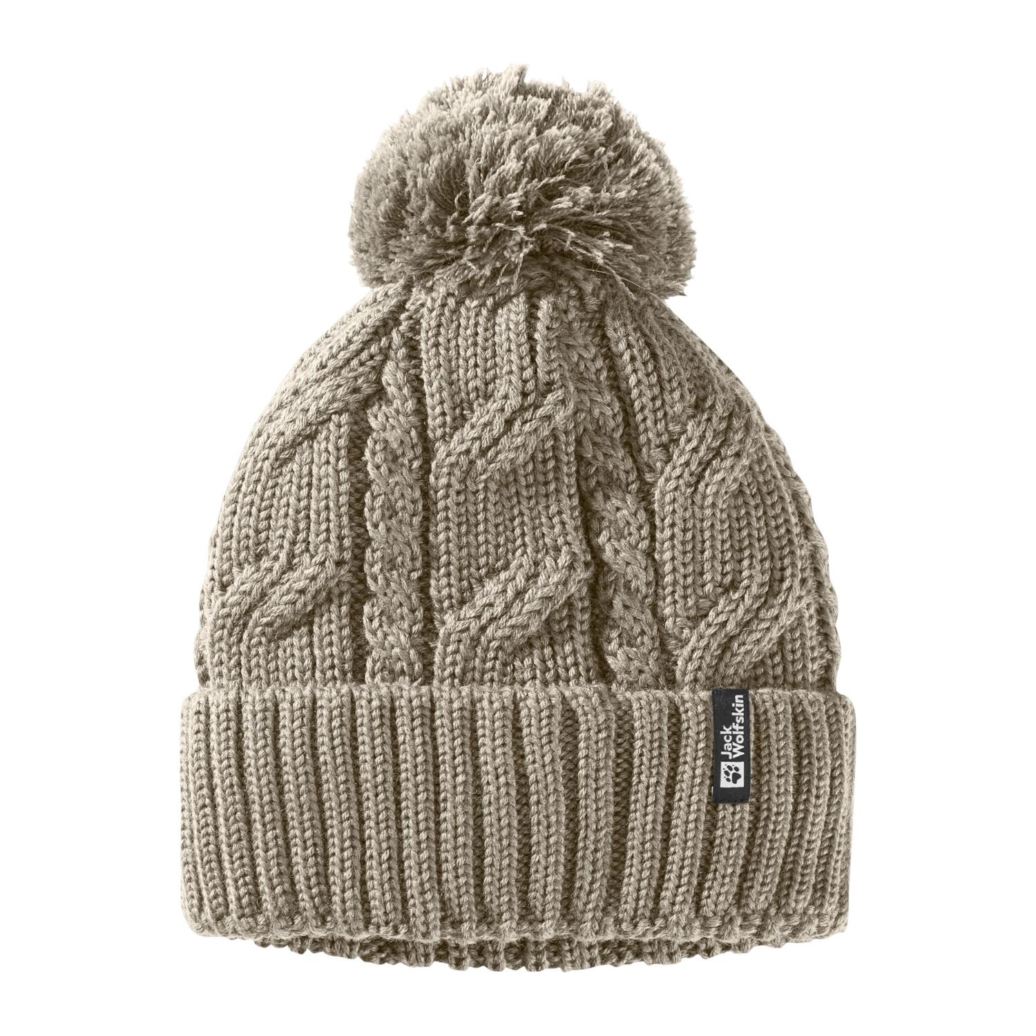 Шапка Jack Wolfskin Pompom Beanie 1905092_A0029 OS бежевая фото 