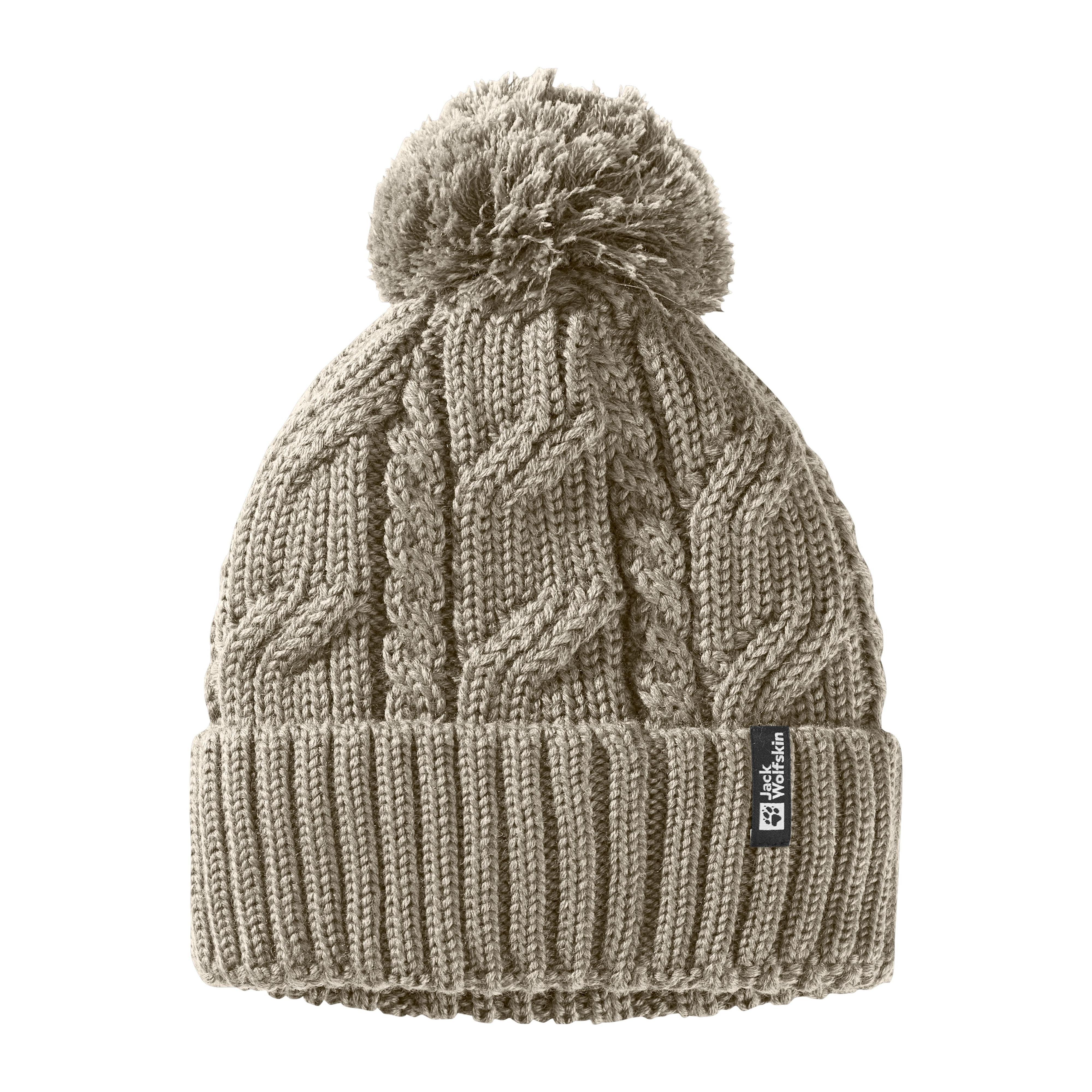Шапка Jack Wolfskin Pompom Beanie 1905092_A0029 OS бежевая фото 1