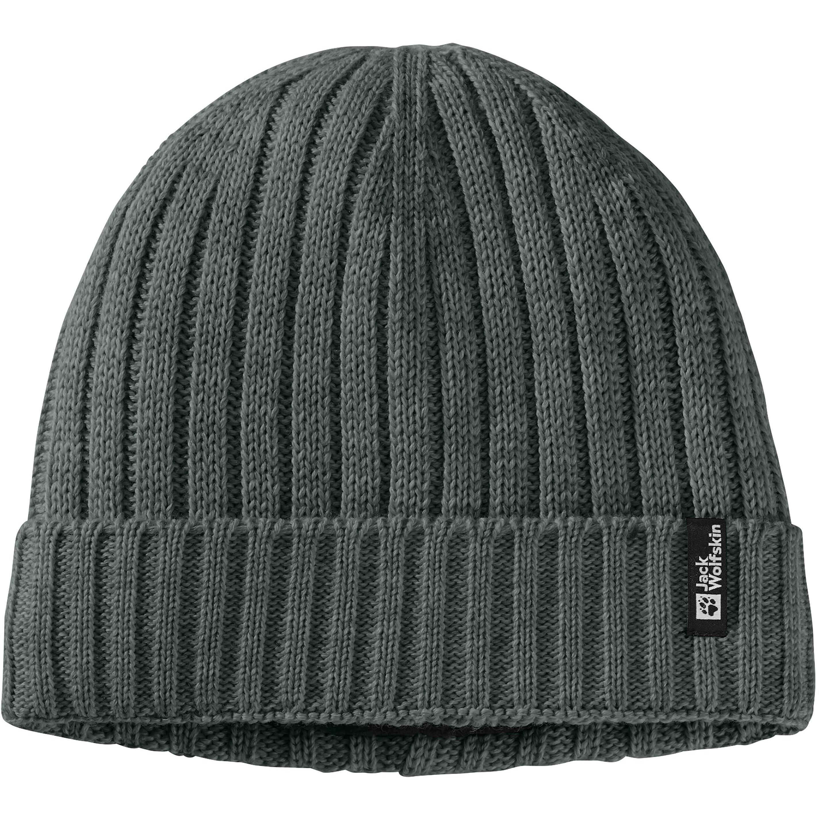 Шапка Jack Wolfskin Rib Knit Beanie 1907122-4136 сіро-зеленийфото1