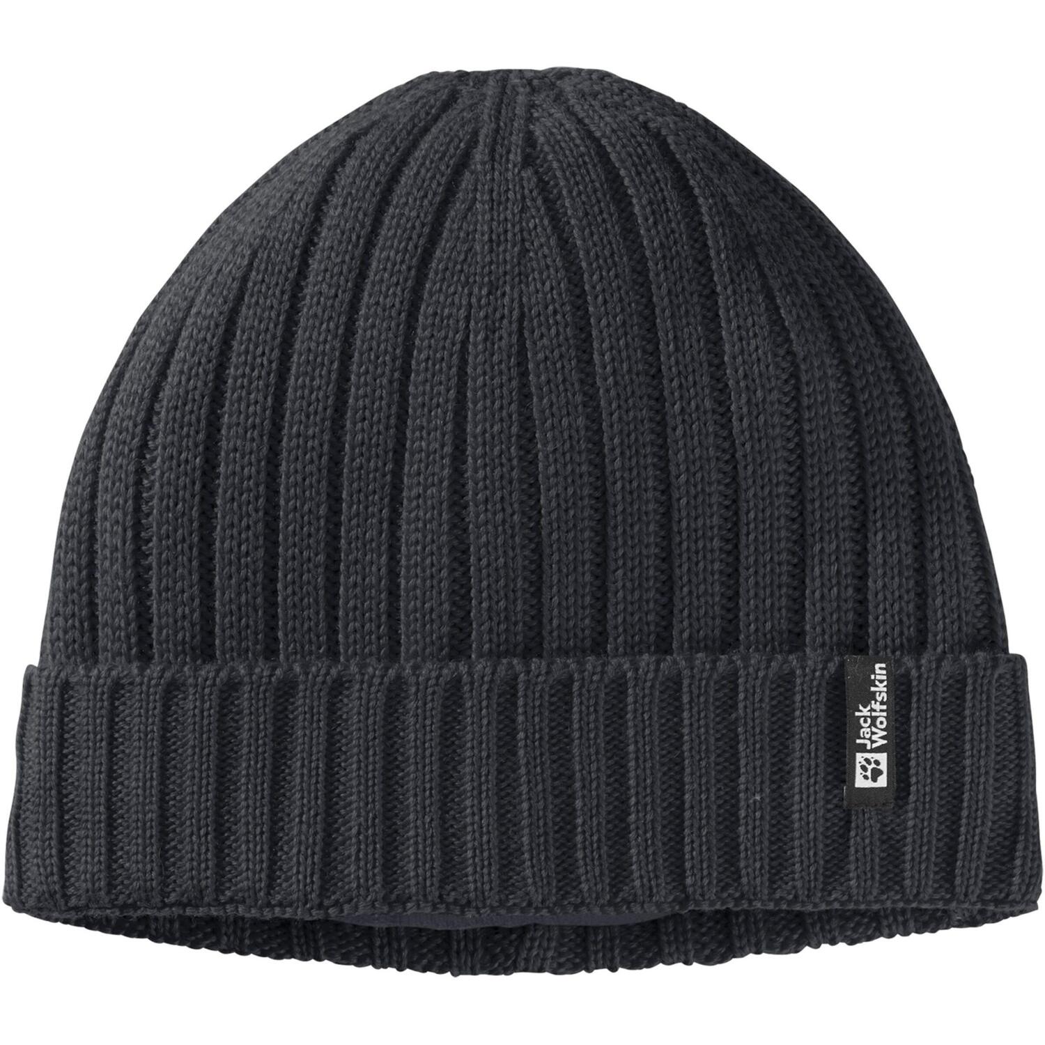 Шапка Jack Wolfskin Rib Knit Beanie 1907122_6000 OS чорна