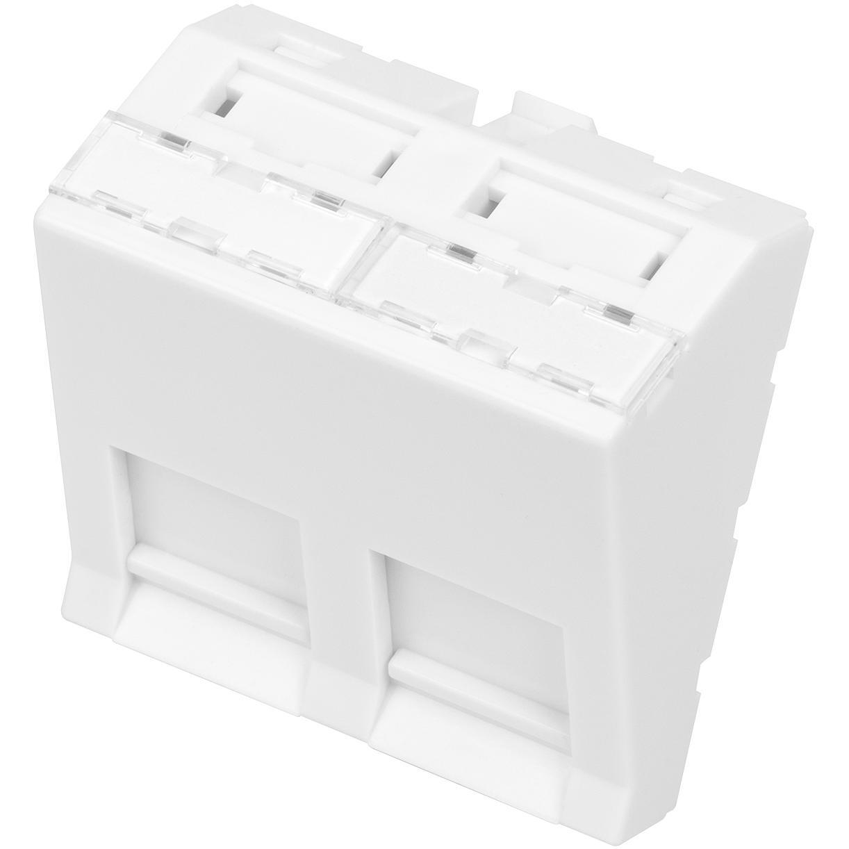 Внутрішня вставка DIGITUS 45х45 2х Keystone (DN-93802-7-SH)фото1