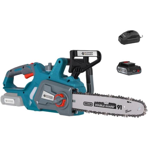 

Пила цепная аккумуляторная Konner&Sohnen KS CS20V-12, 20В, АКБ 1х2Ач (KSCS20V-12SET)