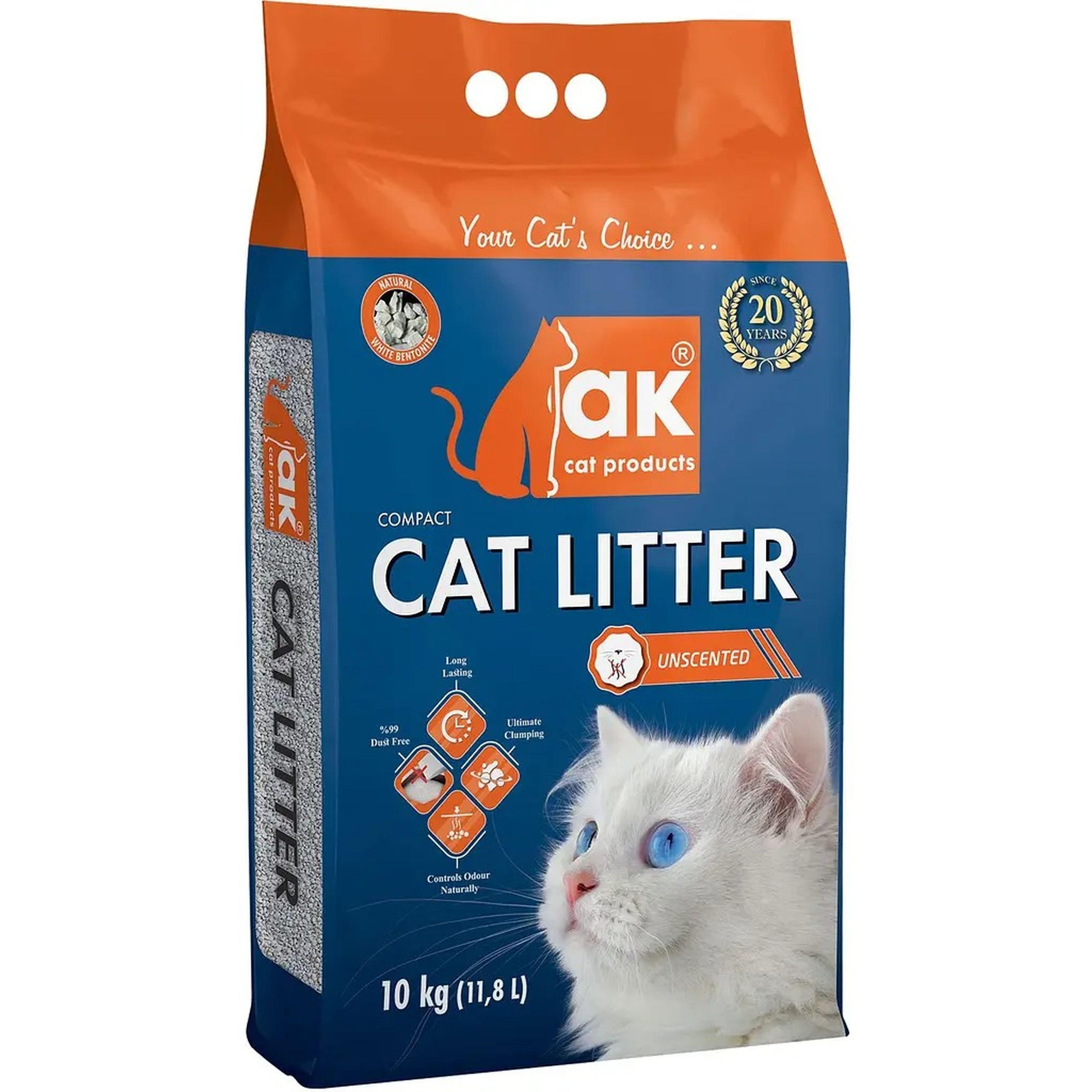 Наполнитель для кошачьего туалета Akcat Compact Cat Litter натуральный бентонитовый 10кг/11,8л фото 1