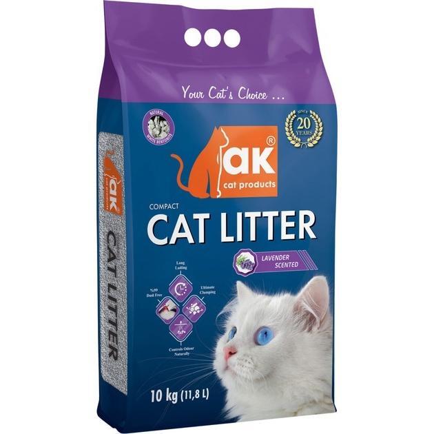 Наповнювач для котячого туалету Akcat Compact Cat Litter бентонітовий запах лаванди 10кг/11,8лфото1