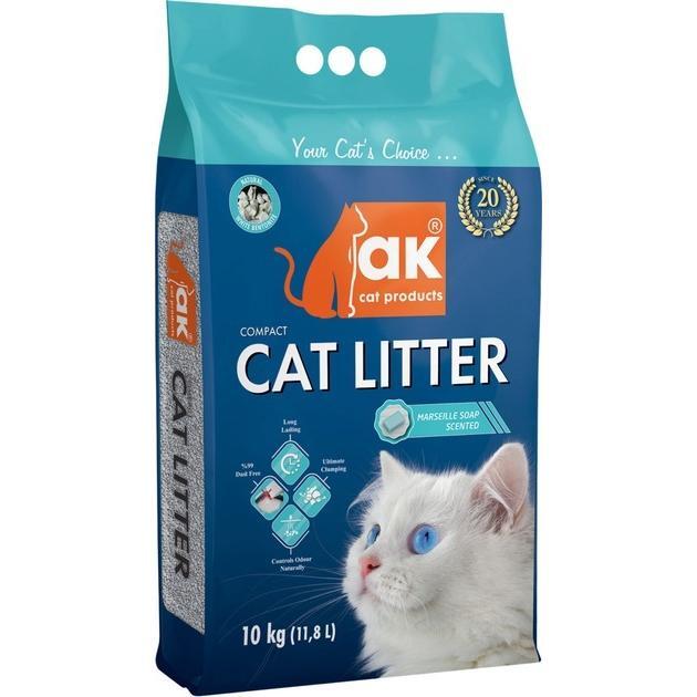 Наповнювач для котячого туалету Akcat Compact Cat Litter бентонітовий марсельське мило 10кг/11,8лфото1