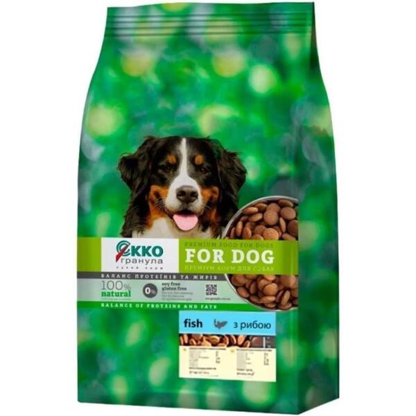 

Сухой корм для взрослых собак средних и крупных пород Экко-Гранула с рыбой 10кг