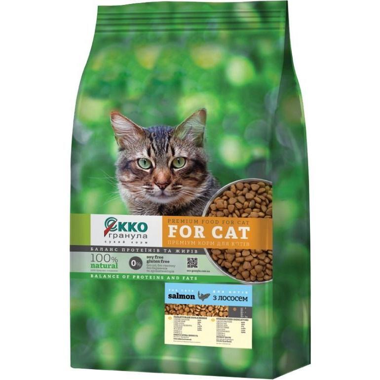 Сухий корм для котів Екко-Гранула з лососем 10кгфото1