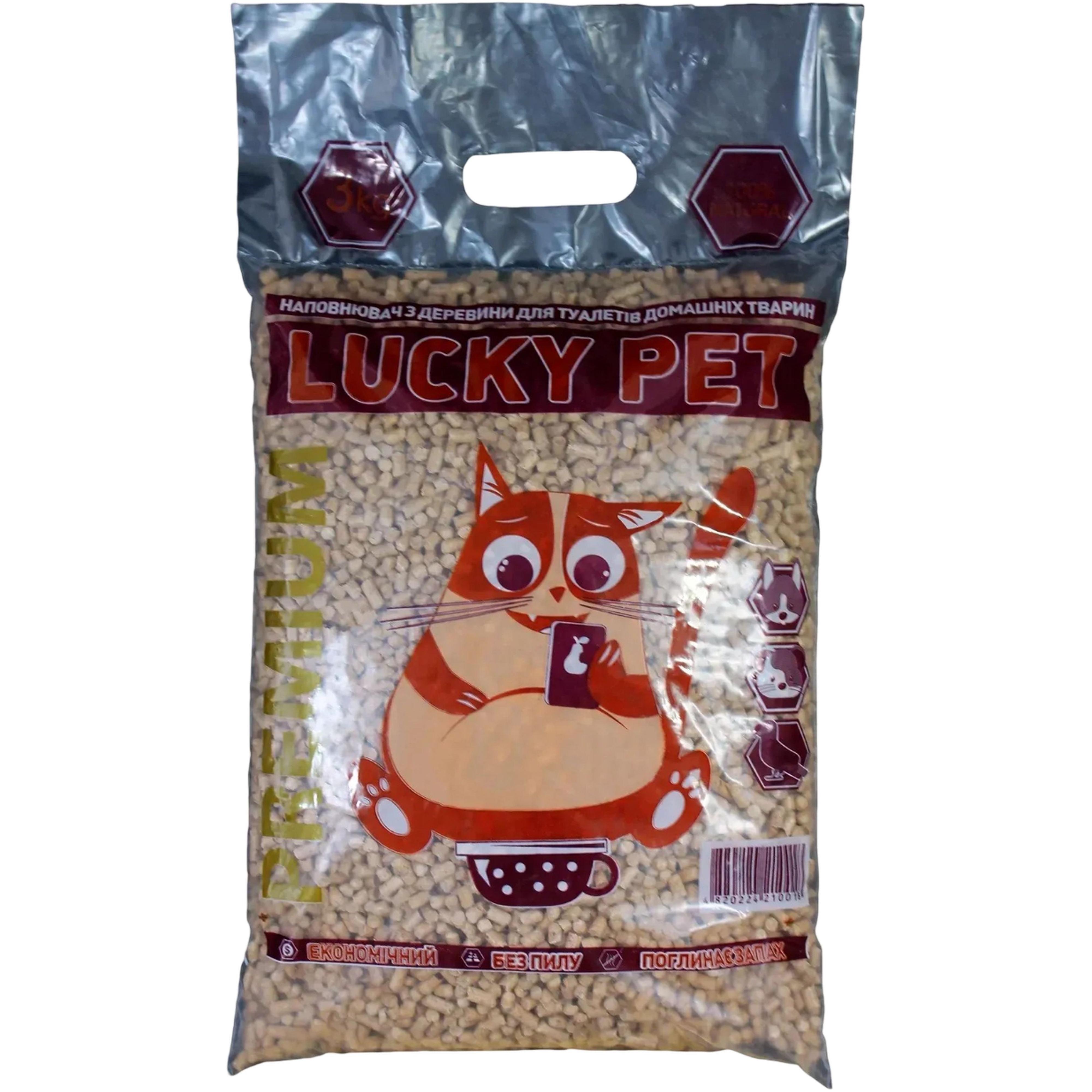 Наполнитель для кошачьего туалета Lucky Pet из дерева премиум 3кг/5л. фото 1