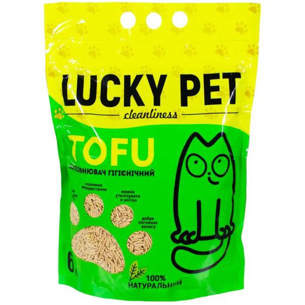 

Наполнитель для кошачьего туалета Lucky Pet из тофа с ароматом персика 2,6кг/6л.