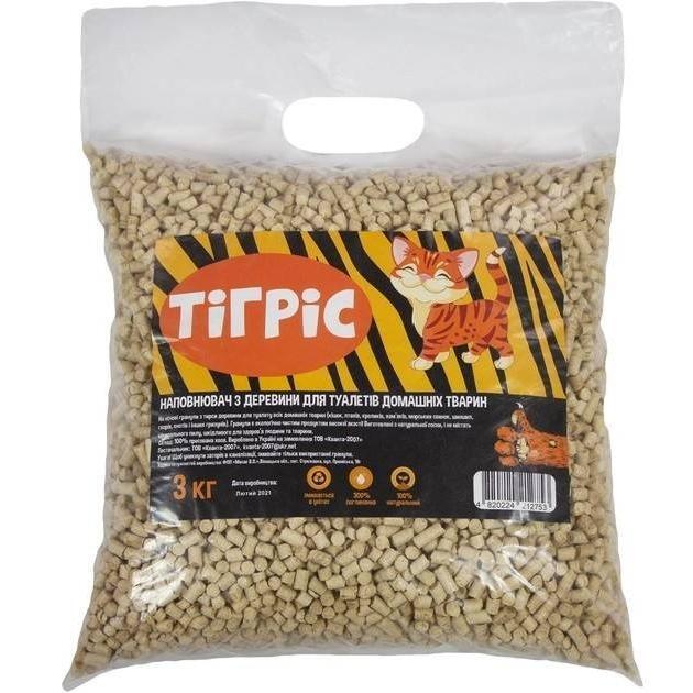 Наполнитель для кошачьего туалета Тигрес из древесины 3кг/4л фото 