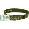 Ошейник для собак Lucky Pet 2*17-36см брезентовый одинарный с кожей зеленый