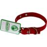 Ошейник для собак Lucky Pet 2,5*17-41см брезентовый одинарный с кожей красный