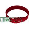 Ошейник для собак Lucky Pet 3,5*42-56см брезентовый двойной с кожей красный