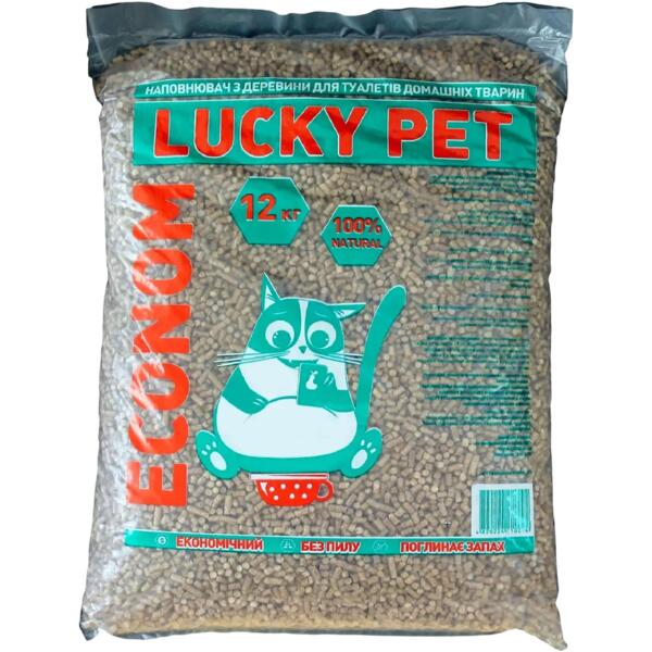 

Наполнитель для кошачьего туалета Lucky Pet из древесины эконом 12кг/1л.