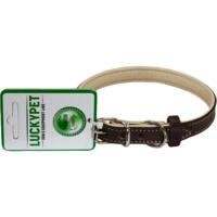 Ошейник для собак Lucky Pet 1,8*28-36см кожаный двойной коричневый