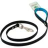Повідець для собак Lucky Pet 1*120см шкіряний чорно-блакитний
