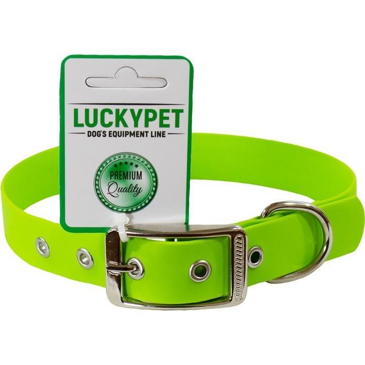 Ошейник для собак Lucky Pet 2,5*30-40см с водонепроницаемой ленты салатовый фото 1