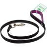 Повідець для собак Lucky Pet 1,4*120см шкіряний чорно-фіолетовий