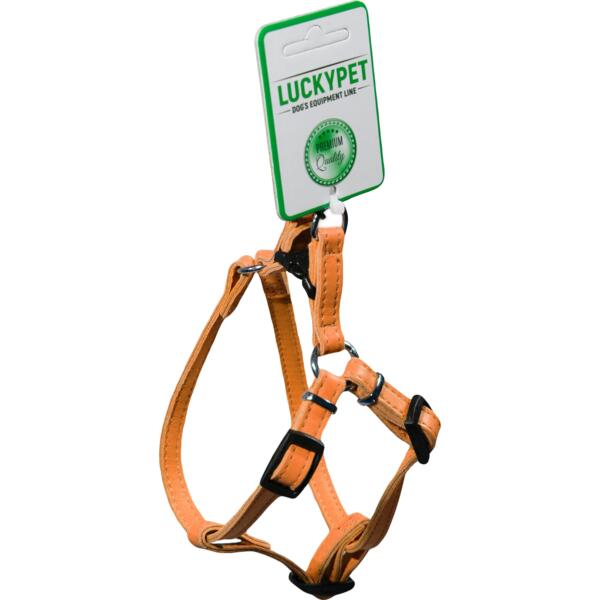 

Нагрудник для собак Lucky Pet кожаный двойной 1.6/33-40см оранжевый