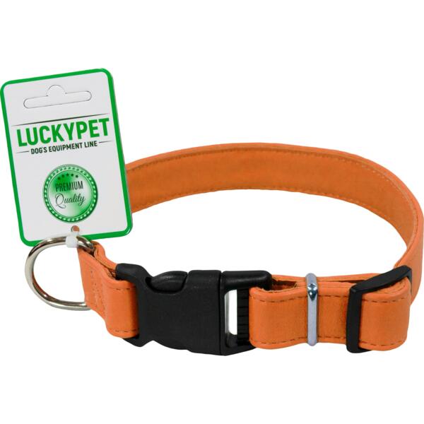 

Ошейник для собак Lucky Pet 1*18-25см кожаный двойной оранжевый