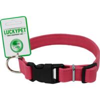Нашийник для собак Lucky Pet 1*18-25см шкіряний подвійний рожевий