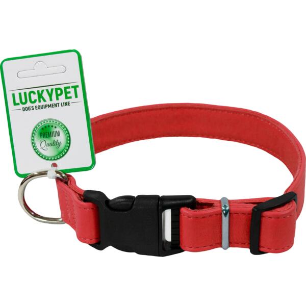 

Ошейник для собак Lucky Pet 1*18-25см кожаный двойной красный