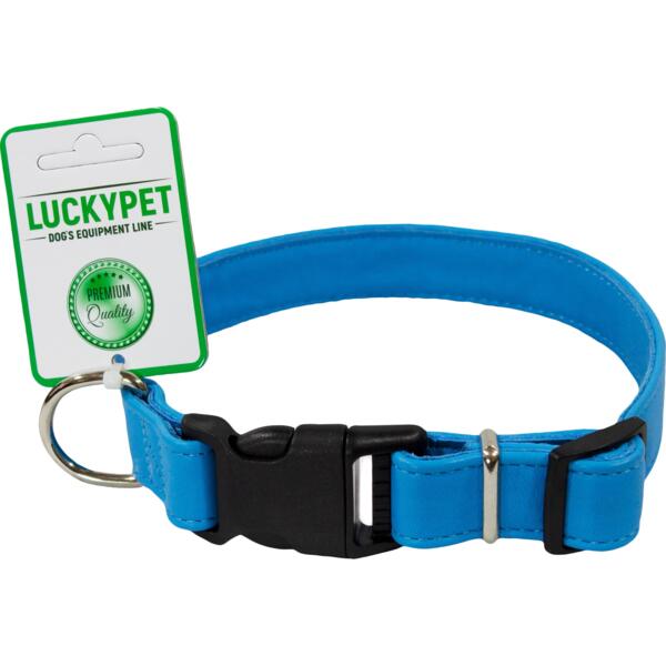 

Ошейник для собак Lucky Pet 2*30-40см кожаный двойной голубой