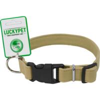Ошейник для собак Lucky Pet 2,5*35-45см кожаный двойной бежевый