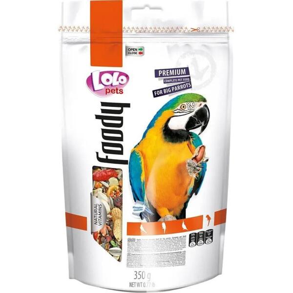 Сухой корм для крупных попугаев Lolopets Doypack полнорационный 350г (LO-70274)