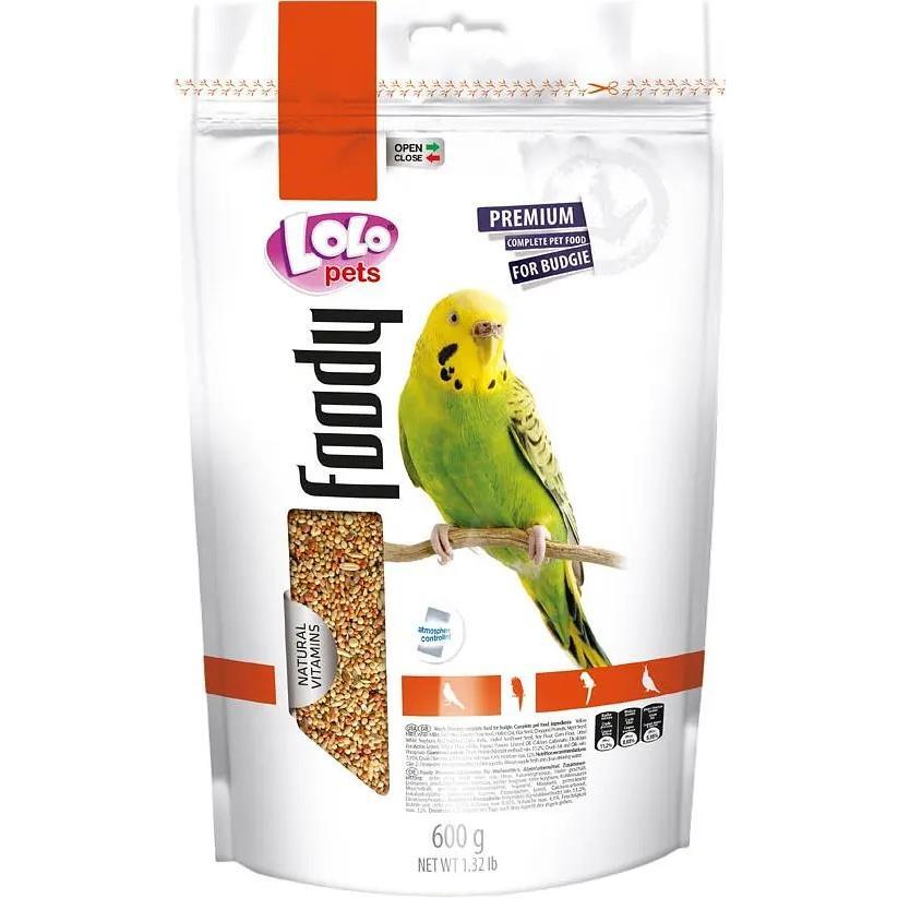 Сухой корм для волнистых попугаев Lolopets Doypack полнорационный 600г (LO-70214) фото 1