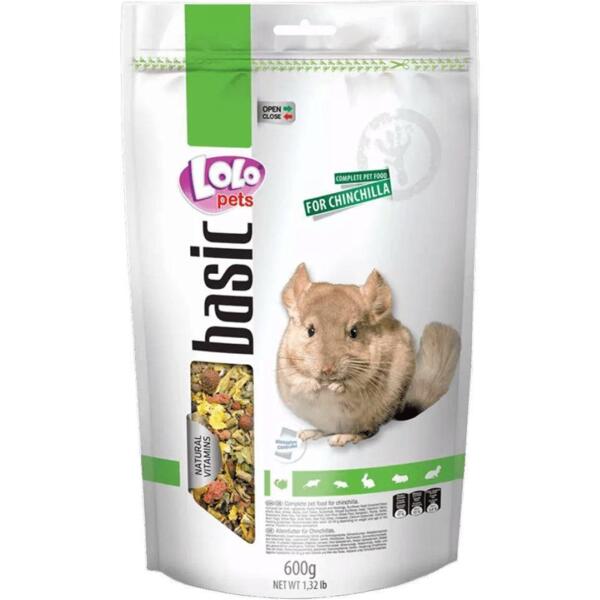 

Сухой корм для шиншил Lolopets Doypack полнорационный 600г (LO-70164)