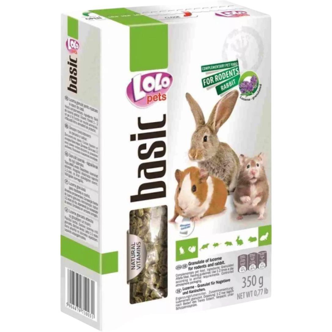 Сухой корм для грызунов и кролика Lolopets гранулированный люцерны 350г (LO-71003) фото 1