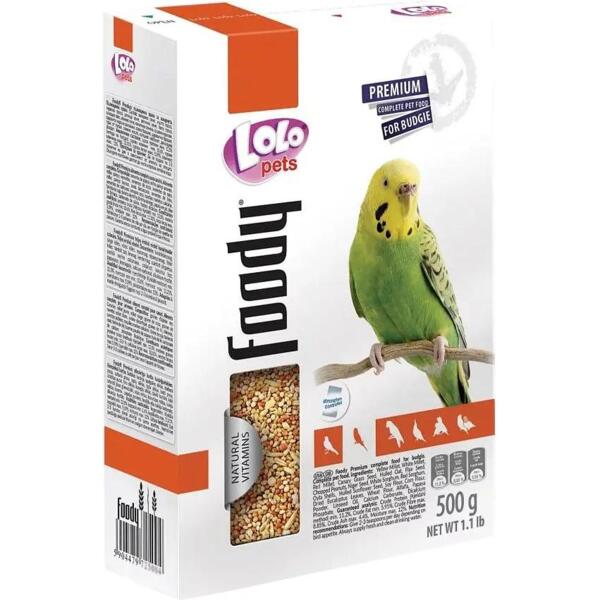 Сухой корм для волнистых попугаев Lolopets полнорационный 500г (LO-72100)