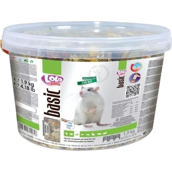 Сухой корм для декоративных крыс Lolopets полнорационный 1,9кг (LO-71561)