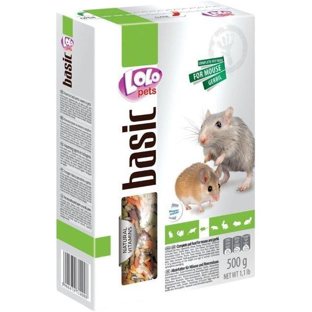 Сухий корм для мишей та піщанок Lolopets повнораціонний 500г (LO-71400)фото1