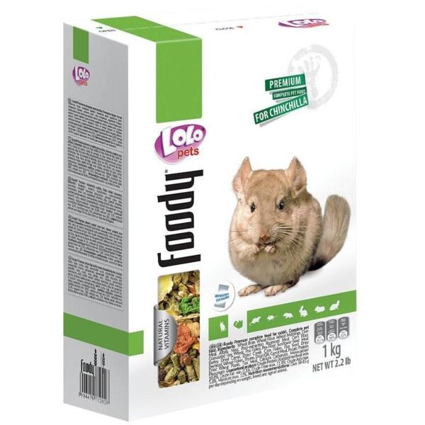 

Сухой корм для шиншил Lolopets полнорационный 1кг (LO-71602)