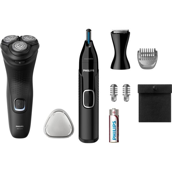 

Электробритва Philips S1141/00 + Триммер для носа и ушей Philips NT5650/16