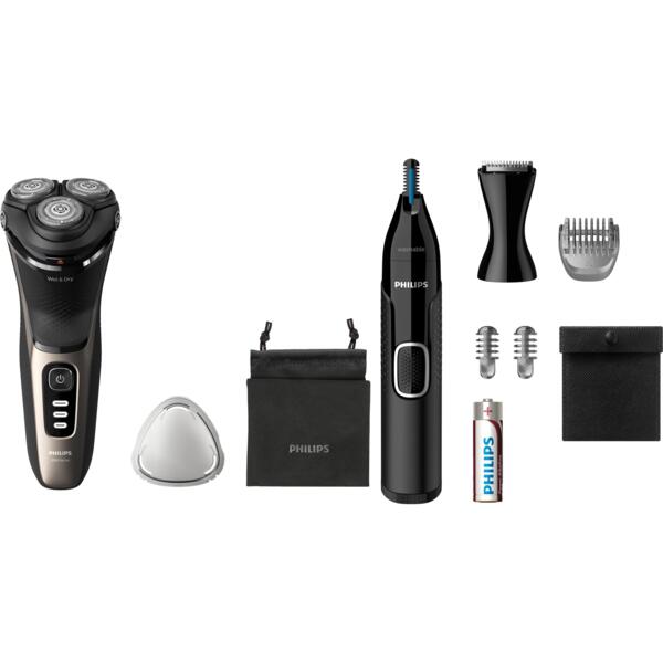 

Электробритва Philips S3242/12 + Триммер для носа и ушей Philips NT5650/16