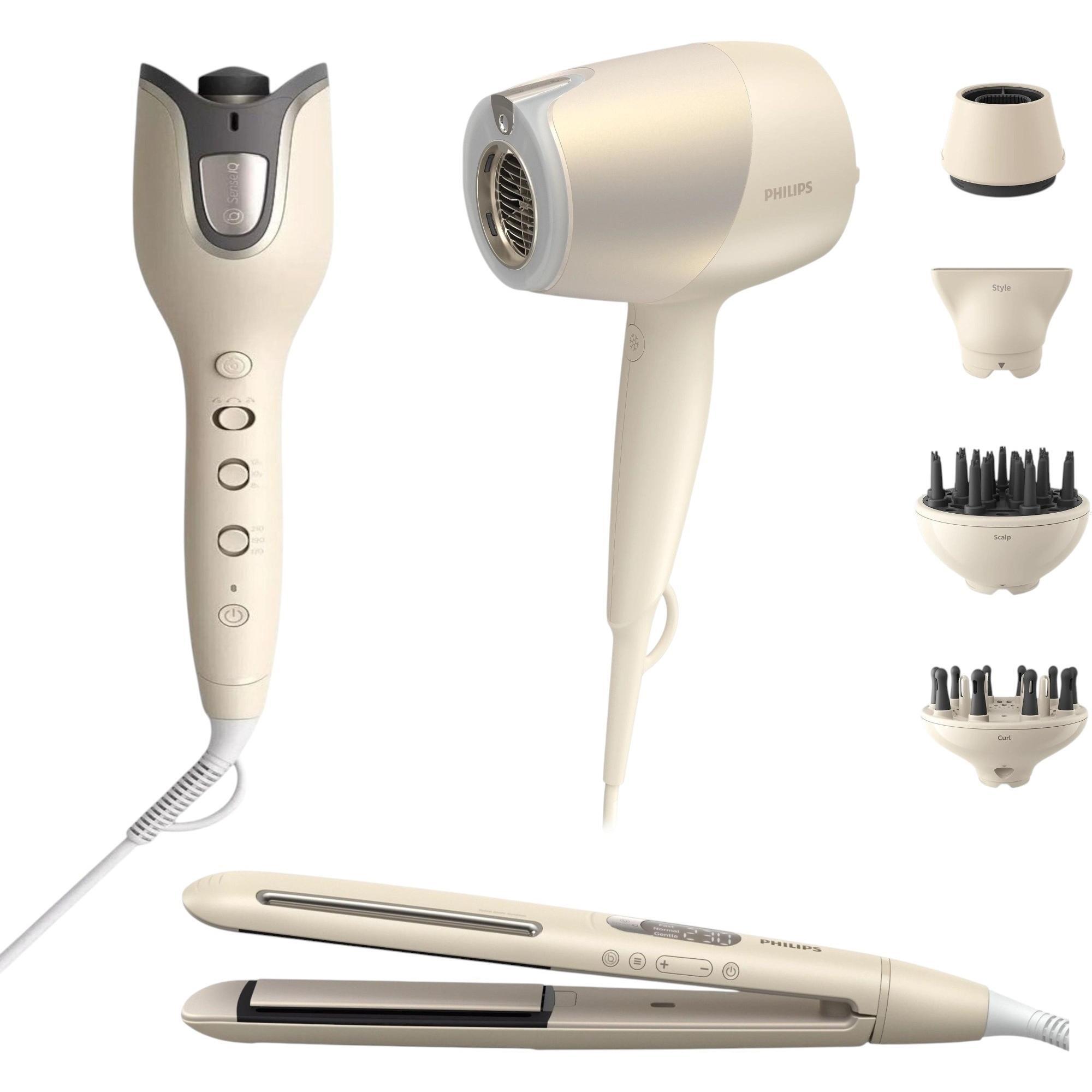 Фен + Стайлер + Автостайлер Philips SenseIQ BHD829/BHS838/BHB887 фото 1