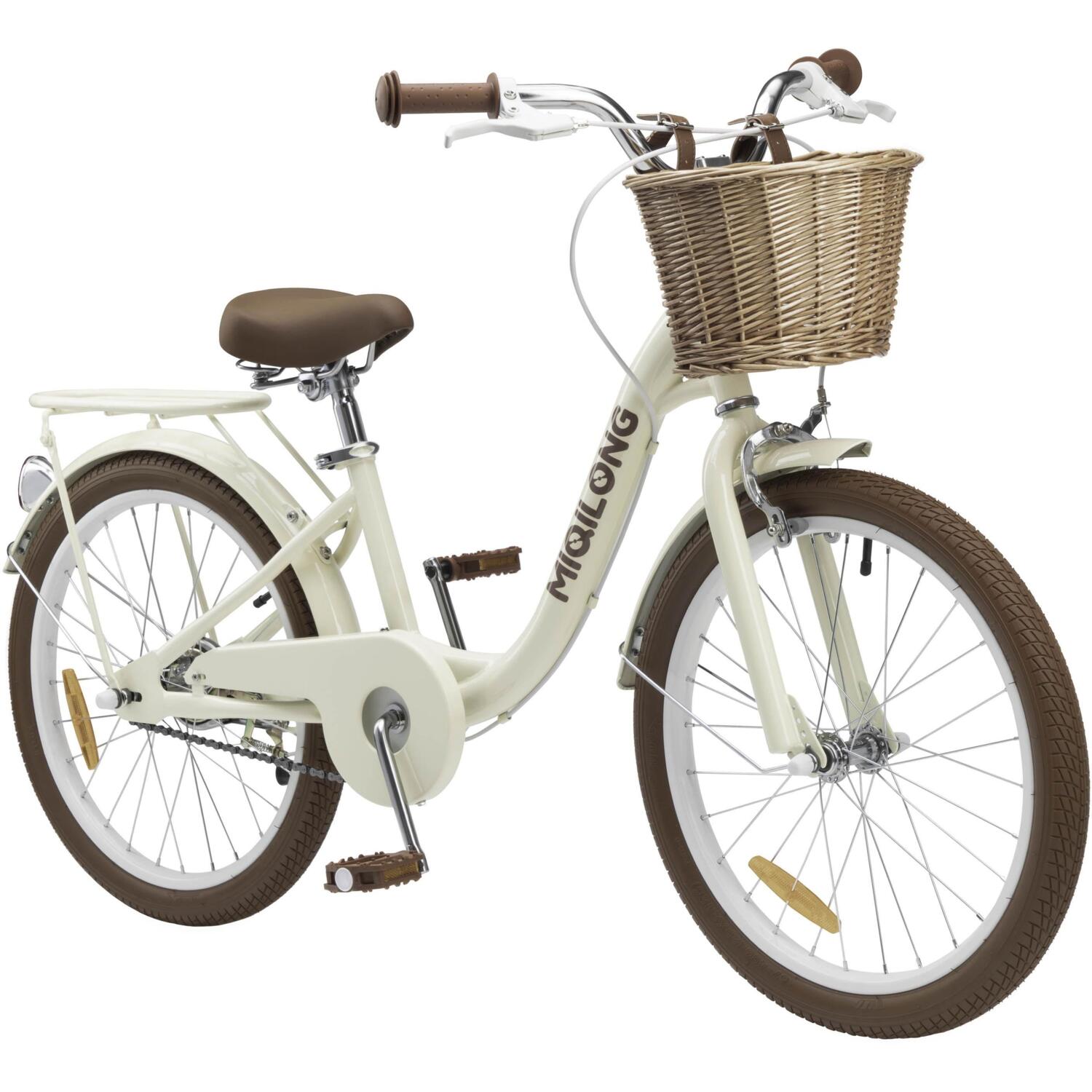 Детский велосипед Miqilong LS 20" бежевый (RBB-LS20-BEIGE) фото