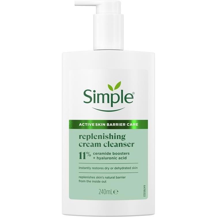Крем восстанавливающий для умывания Simple Active Barrier Replenishing с гиалуроновой кислотой и центелой 240 мл фото