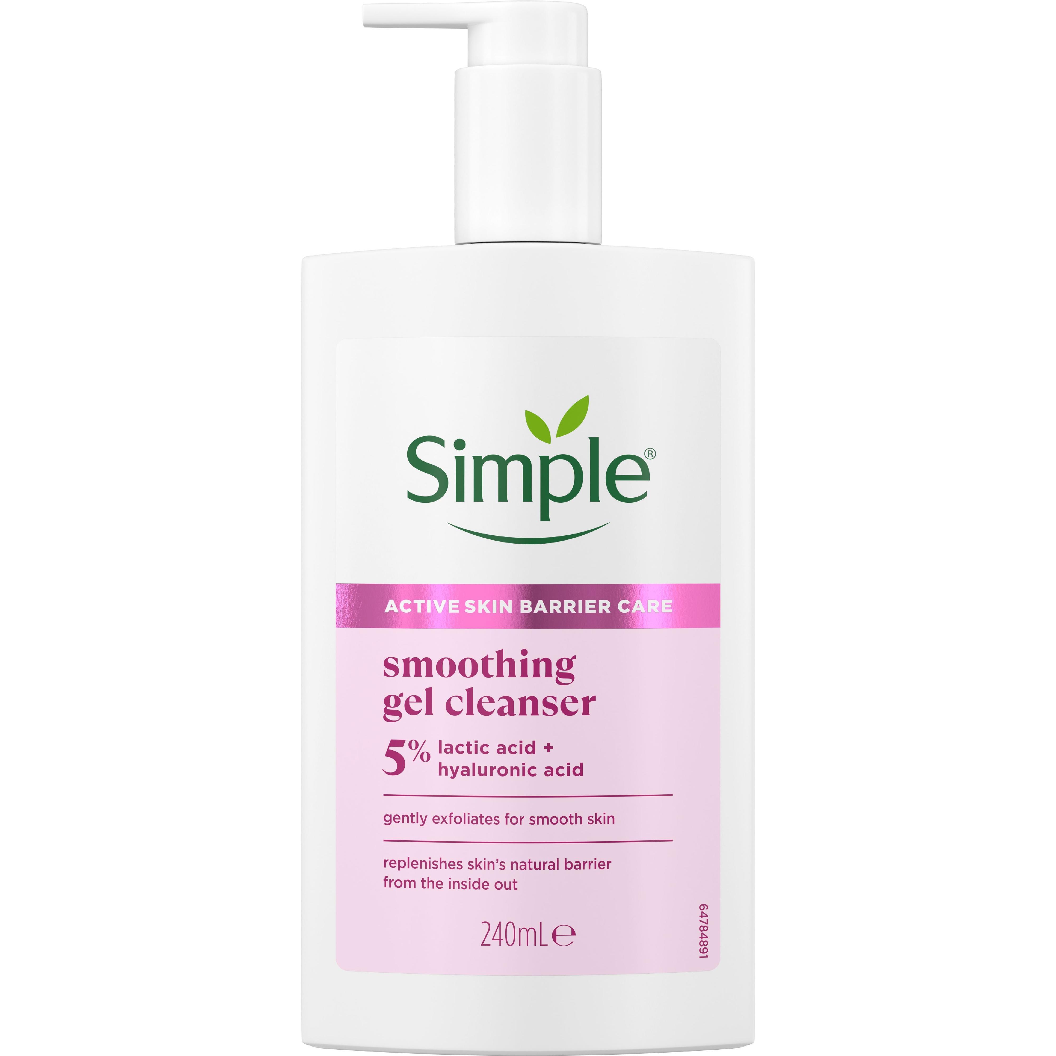 Крем для вмивання Simple Activ Skin Smoothing Gel Cleanser з гіалуроновою та молочною кислотами 240 млфото1