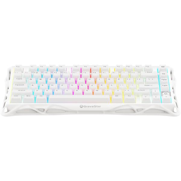 Клавиатура GravaStar Mercury K1 Lite BSUN Grey BT/WL/USB, Snow White (GSK1LITE_WHT)