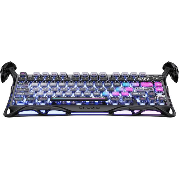 Клавиатура GravaStar Mercury K1 Pro Kailh Speedy Mint BT/WL/USB, Galaxy Black (GSK1PRO_CMBLK)